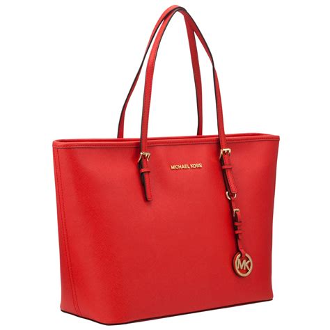 michael kors jet set travel red|michael kors designer tote jetset.